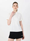 Discovery Expedition D5SL-TST3598 Beyaz Düz Kadın Polo T-Shirt