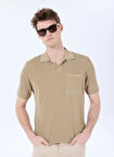 Deve Tüyü Erkek Polo Yaka Basic Jakarlı Kazak F5SM-KZK 2052