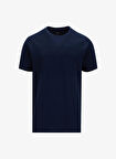 Fabrika Comfort Bisiklet Yaka Düz Lacivert Erkek T-Shirt FC5SM-TST 2763