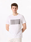 Fabrika Bisiklet Yaka Baskılı Beyaz Erkek T-Shirt F5SM-TST 2746