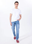 Mustang Orta Bel Slim Fit İndigo Erkek Denim Pantolon MICHIGAN SLIM - 1174