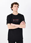 Mustang Siyah Erkek Relaxed Baskılı T-Shirt M5SM-TST1426