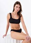 Siyah Kadın Dokulu Bikini Üst FREYA