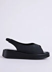 Cotton Bar Siyah Kadın Sandalet ALESHAN