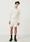 Ekru Erkek Standart Sweat Şort MBOBY09AE25ECRU
