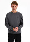 Jeep Bisiklet Yaka Düz Antrasit Erkek Sweatshırt J5WM-SWT7390