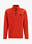 Discovery Expedition D5WM-SWT3300 Kiremit Fermuarlı Yaka Basic Düz Erkek Polar Sweatshırt