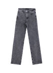 Fabrika Yüksek Bel Normal Paça Regular Straight Antrasit Kadın Denim Pantolon F5WL-PNT0192