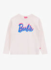 Barbie Baskılı Ekru Kız Çocuk T-Shirt BRB5WG-TST6142