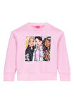 Barbie Baskılı Kız Çocuk Pembe Sweatshırt BRB5WG-SWT6637