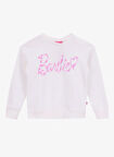 Barbie Baskılı Kız Çocuk Ekru Sweatshırt BRB5WG-SWT6625