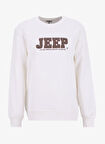 Jeep Bisiklet Yaka Nakışlı Ekru Erkek Sweatshırt J5WM-SWT7571