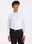 Fabrika Slim Fit Sumos Yaka Armürlü Beyaz Erkek Gömlek F5WM-GML 2584
