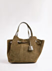 Fabrika Süet Haki Kadın Tote Çanta HERA-ELDON