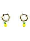 Ponponiere Sarı - Altın Küpe Lola Lemon Earrings