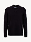 Limon Polo Yaka Basic Düz Siyah Erkek Kazak MML5WM-KZK9528