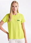 American Vintage Yuvarlak Yaka Yeşil Kadın T-Shirt YKO02CH25ACIFL