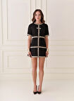Selyns Bisiklet Yaka Siyah Kısa Kadın Elbise Regalo Elbise