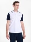 Jeep Lacivert - Beyaz Erkek Relaxed Blok Polo T-Shirt J6SM-TST7402