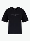 Jeep Bisiklet Yaka Baskılı Siyah Kadın T-Shirt J6SL-TST7179