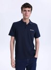 Mustang Düz Lacivert Erkek Polo T-Shirt M6SM-TST1579