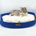 Lepus Handmade El Yapımı Yatak Mavi Medium 60X50X18 Cm