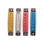 Parmak Lamba 6 Led’li 12V/24V Beyaz - 52-B