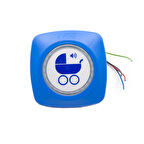 Sanel Otobüs Ve Trammvaylar İçin İkazlı Işıklı Buton Bebek Arabası Görselli Mavi Zemin