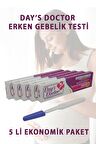 Erken Hızlı Gebelik-hamilelik Testi | Day's Doctor | Pratik | Hijyenik | %99,8 | 5 Adet
