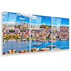 İstanbul Manzara Üçlü Cam Tablo