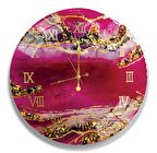 Gold Desen Cam Saat - 40 cm