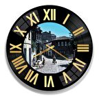 Eski İstanbul Plak Cam Saat - 40 cm