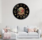  Osmanlı Arması Cam Saat - 60 cm