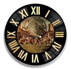 Eski Plak Cam Saat - 40 cm