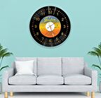 Eski Plak Cam Saat - 60 cm