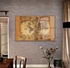 Dünya Haritası Cam Tablo