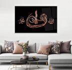 Allah Muhammed Lafzı Cam Tablo