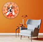 Sevimli Köpek Cam Saat - 60 cm