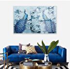 3D Tavus Kuşu Cam Tablo