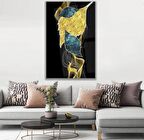 Soyut Yapraklar Cam Tablo