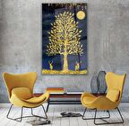 Altın Ağaç Cam Tablo