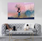 Ağaç Kadın Cam Tablo