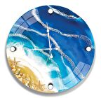 Deniz Kabuğu Cam Saat - 40 cm