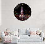 İzmir Saat Kulesi Cam Saat - 60 cm