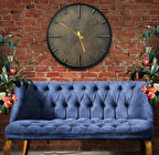 Gold Stone Kanvas (Ahşap) Duvar Saati - 50 cm