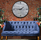 Mermer Kanvas (Ahşap) Duvar Saati - 50 cm