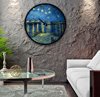 The Starry Night Over The Rhone 40 cm Ahşap Duvar Saati