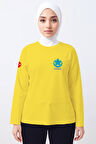 Sarı UMKE Bisiklet Yaka Uzun Kollu Tişört Unisex