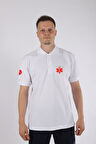 Beyaz Paramedik Polo Yaka Tişört Unisex