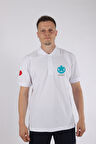 Beyaz UMKE Polo Yaka Tişört Unisex